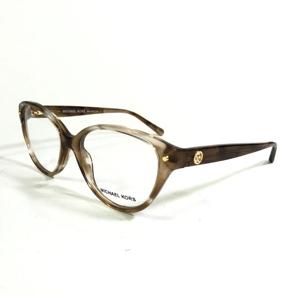 Michael Kors Eyeglasses Frames MK4042 3235 Kia Brown Round Full Rim 51-16-135